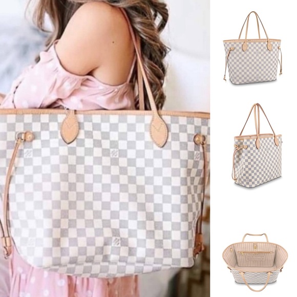 💎✨PINK✨💎LOUIS VUITTON Azur Damier Tot…